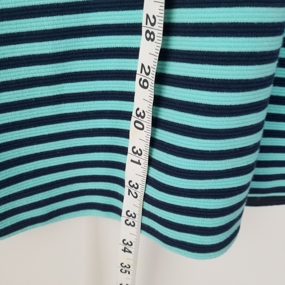 Lilly Pulitzer Charlene Dress Tropez Blue Ottoman Stripe 3/4 Sleeves Size S - Picture 10 of 14